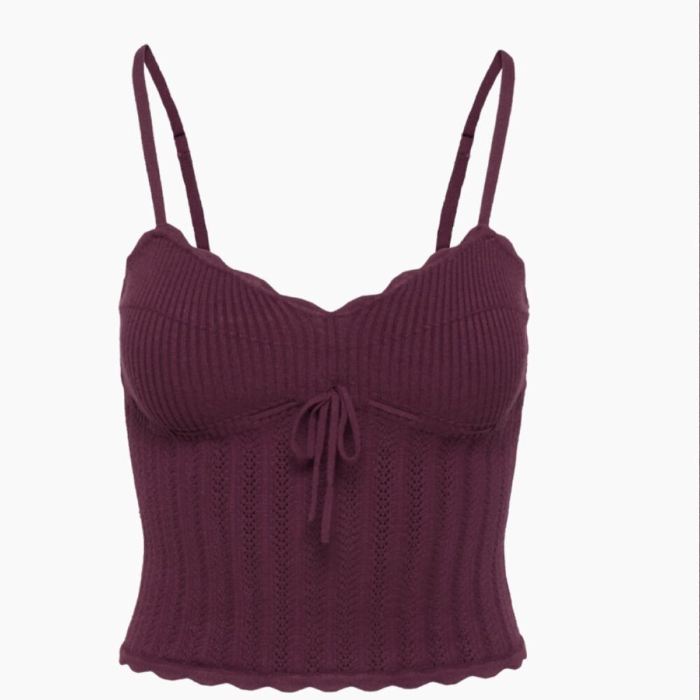 Aritzia Wilfred Soloist Top Sweetheart knit tank top NWT